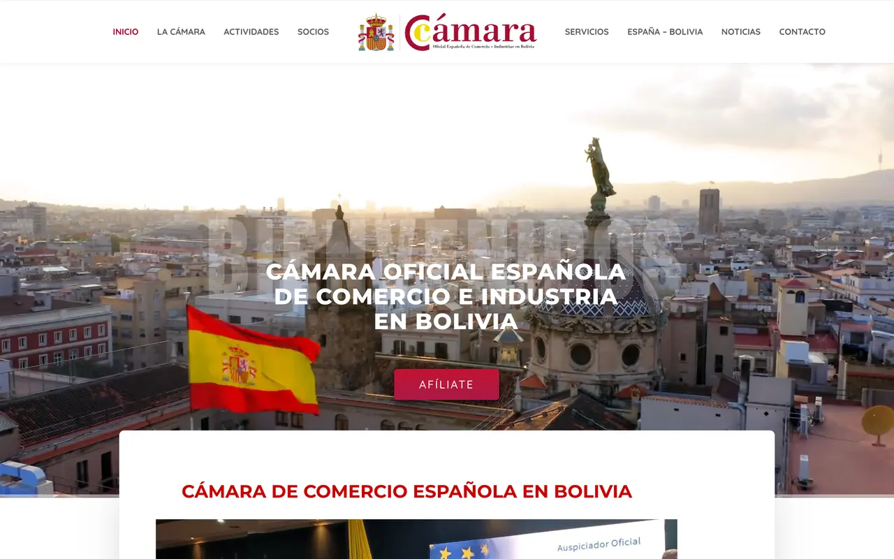 Captura de Cámara Española de Comercio